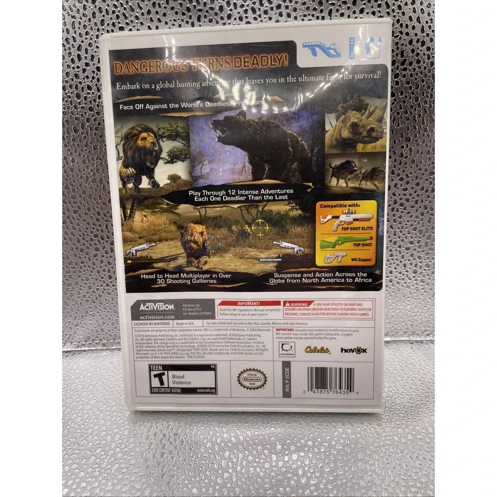 Cabelas‎ 2013 Dangerous Hunts Nintendo Wii Complete in Box